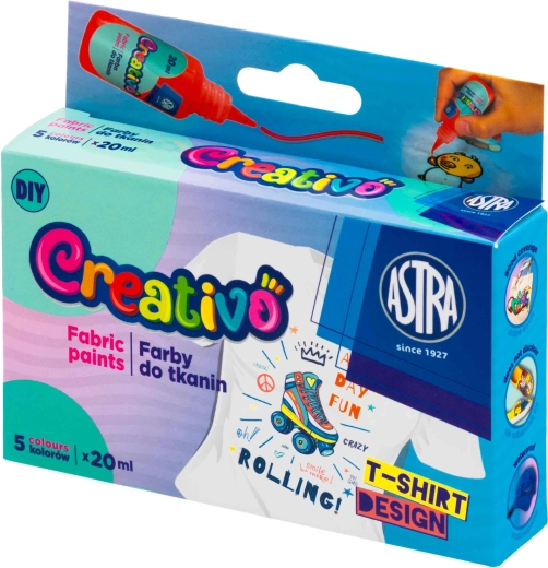Χρώματα για ύφασμα ASTRA CREATIVO 5×20 ml