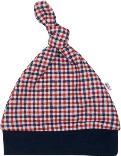 Βρεφικό βαμβακερό σκουφάκι New Baby Checkered 12–18 μηνών