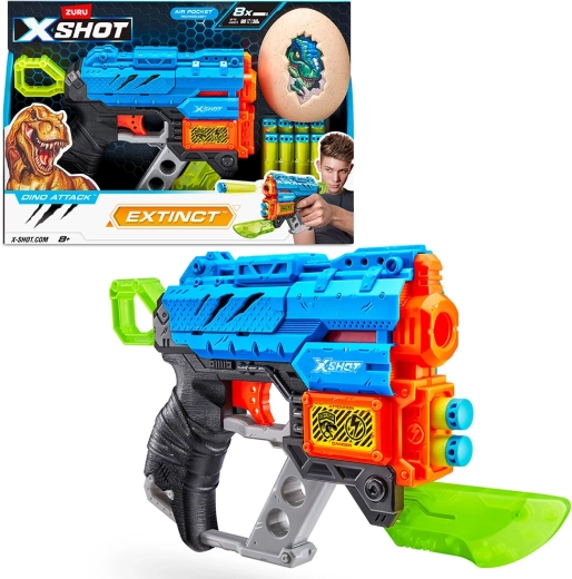 Εκτοξευτής X-Shot Dino Attack Extinct με μεσαίο αυγό και 8 βελάκια