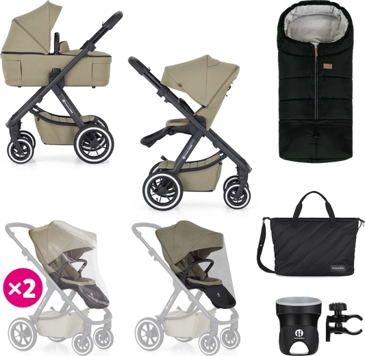 Petite&Mars συνδυαστικό καρότσι Icon 2v1 Mossy Green XXL Air