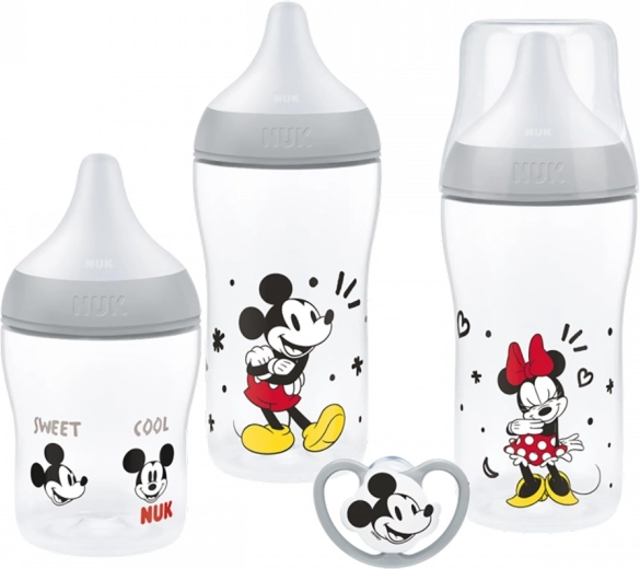NUK Perfect Match Disney Mickey Mouse σετ βρεφικών μπιμπερό και πιπίλας