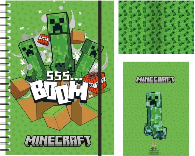Σπιράλ σημειωματάριο Minecraft A5 – με γραμμές