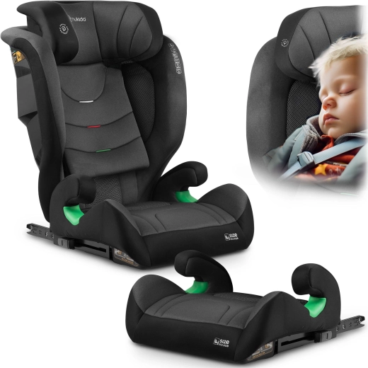 Κάθισμα αυτοκινήτου Nukido Louis Soft μαύρο-γκρι 100–150 cm i-Size ISOFIX