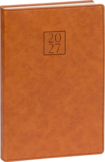 Notique ημερήσιο ημερολόγιο Prestigio 2027, καφέ, 15 × 21 cm