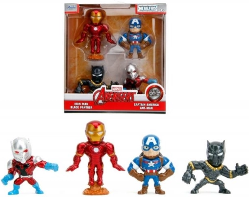 Σετ μεταλλικών φιγούρων MARVEL AVENGERS 6 cm – 4 τεμ.