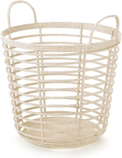 Καλάθι με λαβές Zanzi Basket Eco Wood 43 cm – κρεμ