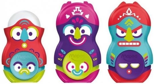 Ξύστρα Maped με γόμα Loopy Totem, μίξη χρωμάτων