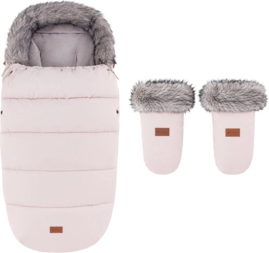 PETITE&MARS χειμερινός υπνόσακος Comfy 4v1 με γάντια για καρότσι Fjora Rose Petal