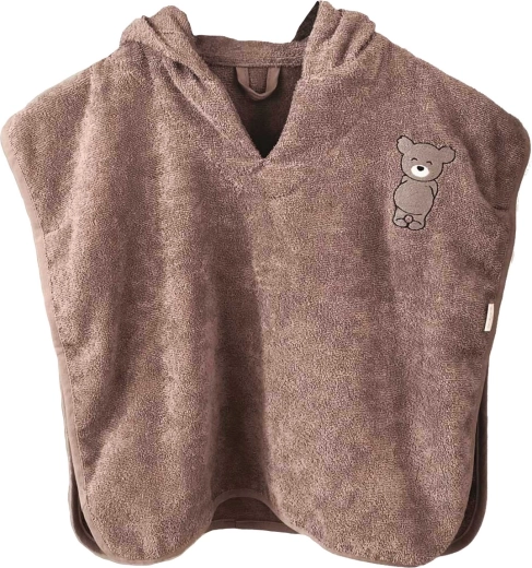 Petú Petú παιδικό πόντσο με κουκούλα Celsa teddy