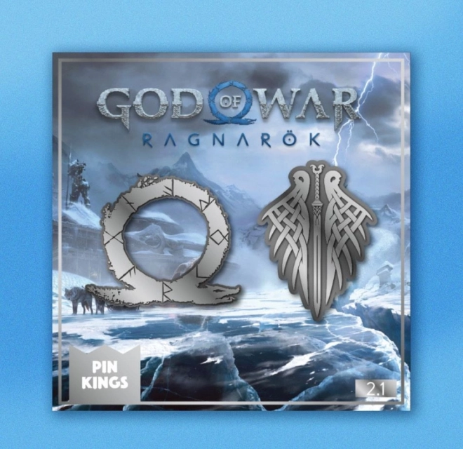 Κονκάρδες God of War Ragnarok – σετ 2 μεταλλικών κονκάρδων