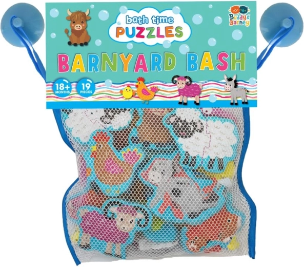 Buddy & Barney αυτοκόλλητα για το μπάνιο φάρμα παζλ