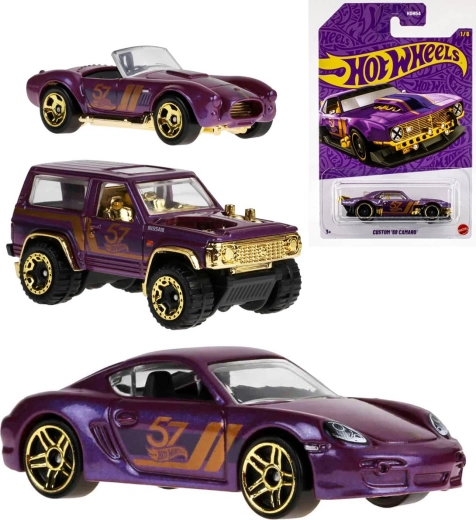Mattel Hot Wheels αυτοκινητάκι 57th anniversary purple and gold series 1:64 - 1 τεμάχιο