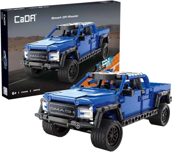 CaDA μπλε εκτός δρόμου όχημα Smash Off-Roader pull-back