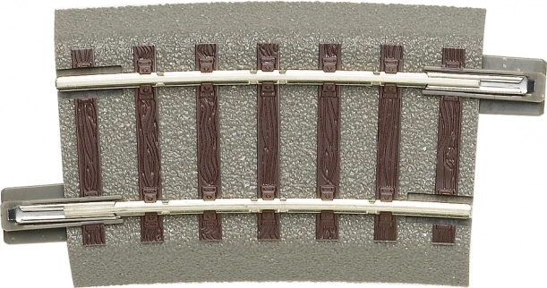 Roco geoLINE καμπύλη ράγα R3 7,5° με υπόστρωμα, H0