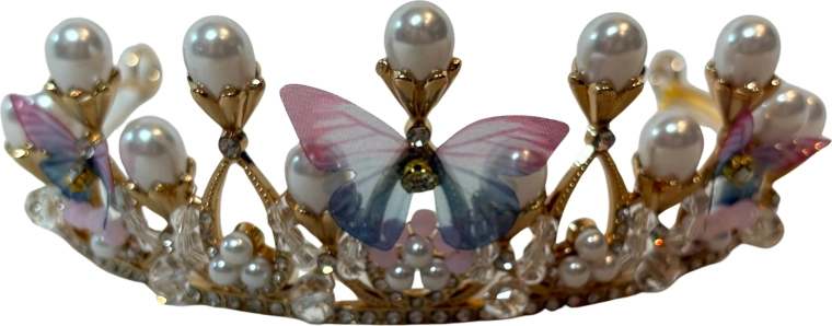 Ροζ στέκα Butterfly Crown για κορίτσια
