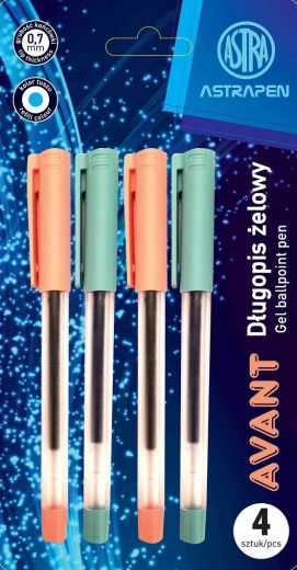 Στυλό gel ASTRA Avant 0,7 mm, σετ 4 τεμ.