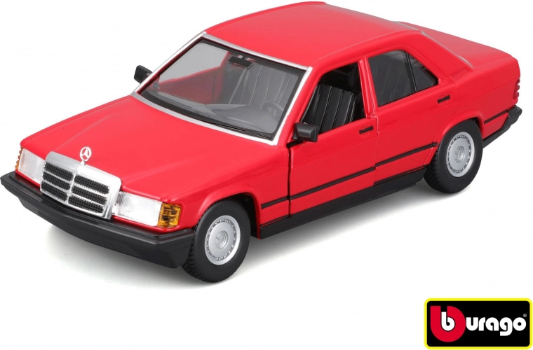 Μεταλλικό μοντέλο αυτοκινήτου Bburago 1:24 Plus 1987 Mercedes-Benz 190E κόκκινο