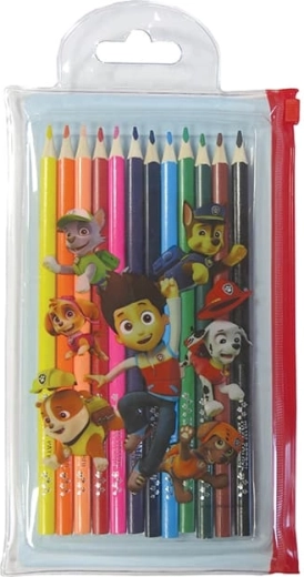 Ξυλομπογιές Paw Patrol σε κλειόμενο θηκάρι PVC (12 τεμ.)