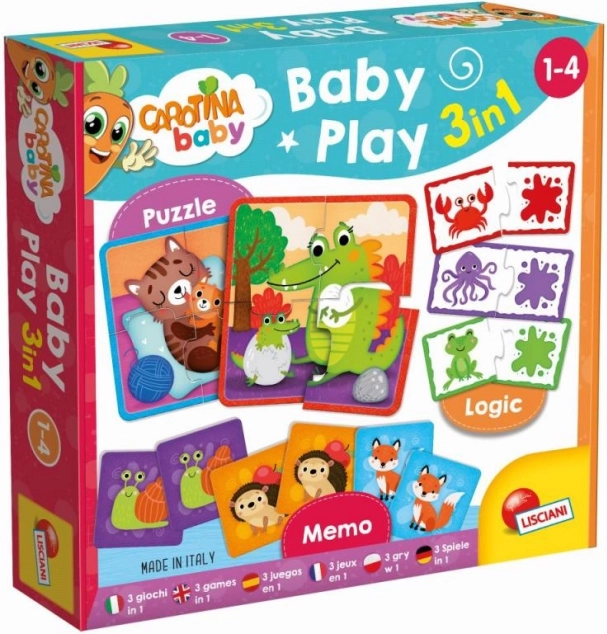 Carotina Baby Εργαστήριο – 3 σε 1 εκπαιδευτικά παιχνίδια για παιδιά 1–4 ετών