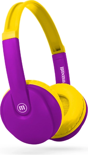 Maxell HP-BT350 παιδικά ακουστικά Bluetooth κίτρινα/μωβ