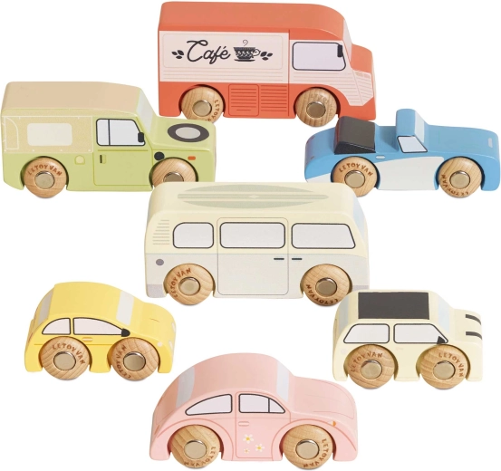 Le Toy Van vintage σετ ξύλινων αυτοκινήτων