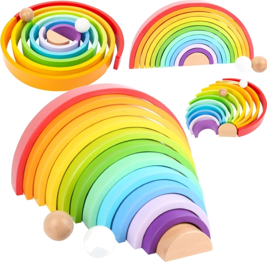 Ξύλινο ουράνιο τόξο συναρμολόγησης XL Montessori Small Foot