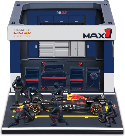 Σετ Bburago pit pass Formula Racing F1 – Oracle Red Bull Racing RB21 2025 #1 Max Verstappen 1:43