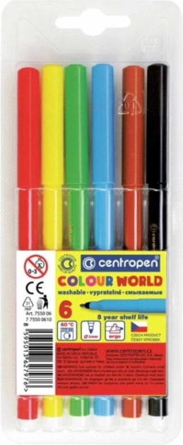 Centropen σετ μαρκαδόρων 6 χρωμάτων