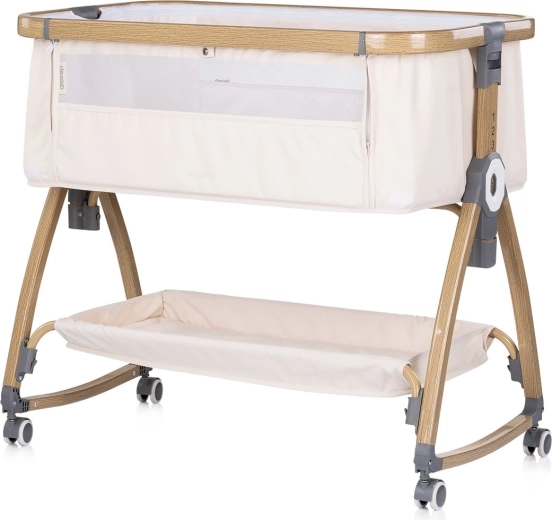 Chipolino Charisma premium προσκολλημένη κούνια 2σε1 cashmere wood