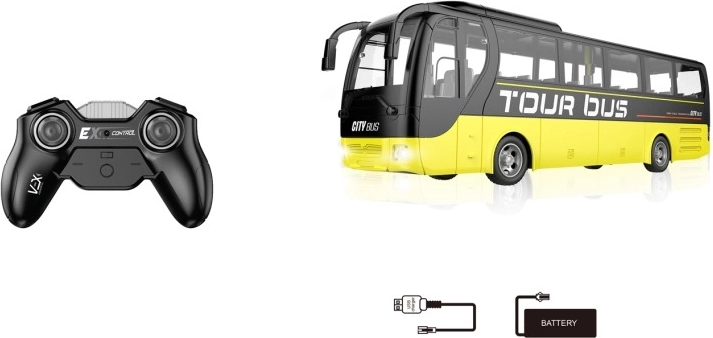 Τηλεκατευθυνόμενο λεωφορείο RC 40 cm κίτρινο