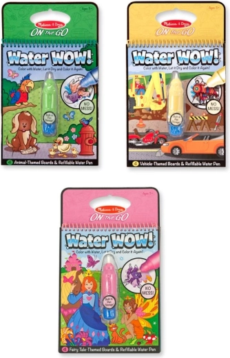 Melissa & Doug Water WOW! βιβλίο ζωγραφικής με νερό, assort - 1 τεμάχιο