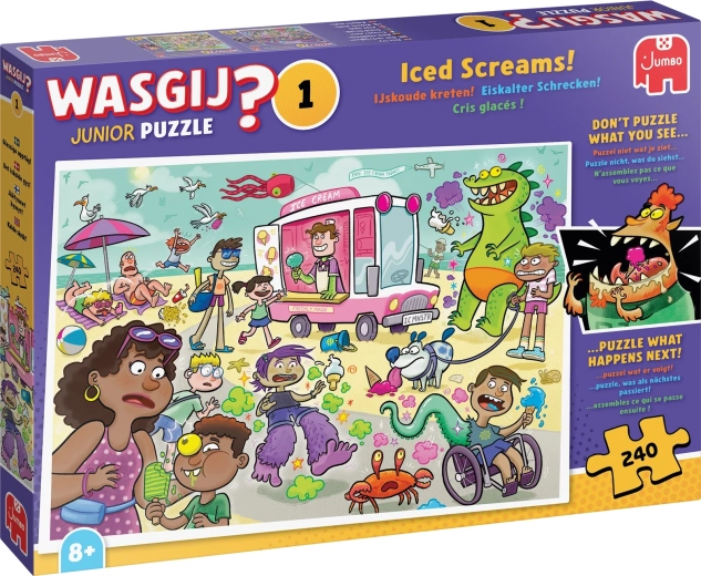 Jumbo παζλ Wasgij Junior 1: Παγωμένες κραυγές! 240 κομμάτια