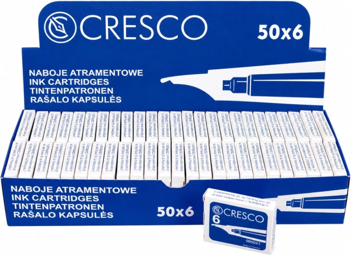 Ανταλλακτικά για πένα Cresco Sadpex μπλε, 6 τεμ.