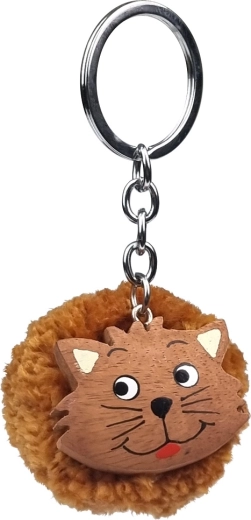 2KIDS TOYS ξύλινο μπρελόκ με πομ-πομ – γάτα