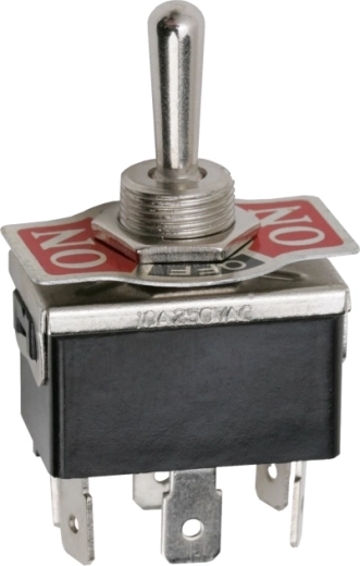 Μοχλικός διακόπτης DPDT ON-OFF-ON 10 A 250 V