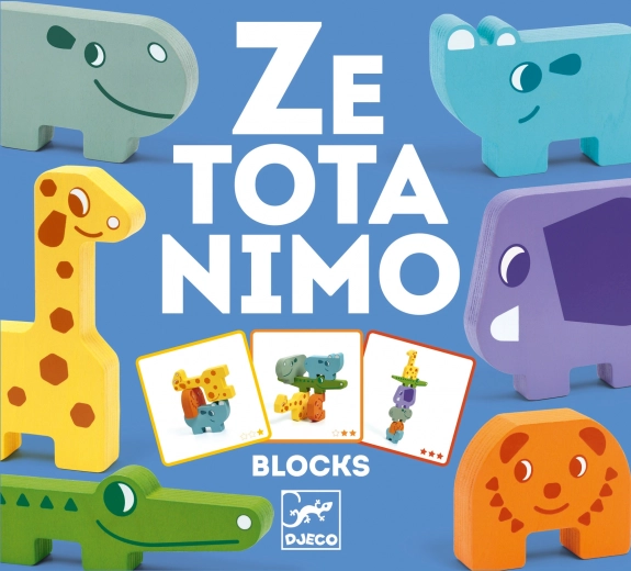Κύβοι παζλ με ζωάκια από τον ζωολογικό κήπο από τη Djeco