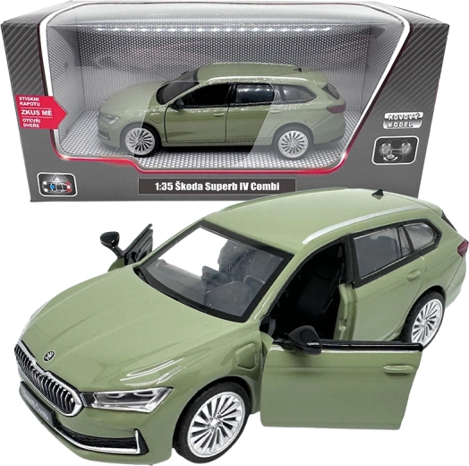 Μεταλλικό μοντέλο Škoda Superb IV Combi 1:35 πράσινο