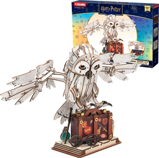 Puremind Harry Potter ξύλινο 3D παζλ Hedvika με κινούμενα φτερά