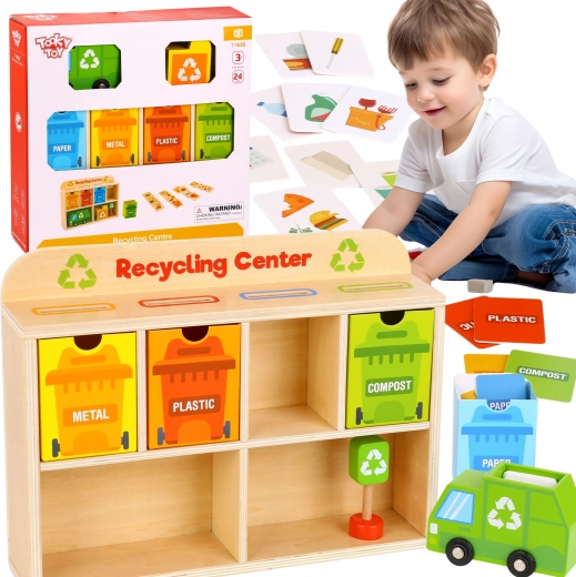 Tooky Toy Ξύλινο Εκπαιδευτικό Κέντρο Ανακύκλωσης & Διαλογής