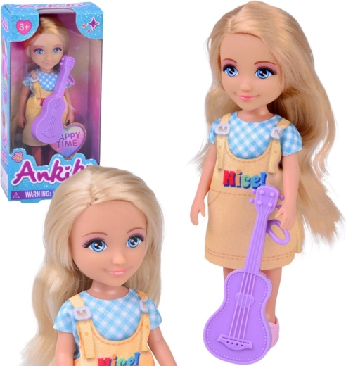 Μίνι κούκλα Ankiki με κιθάρα 14 cm