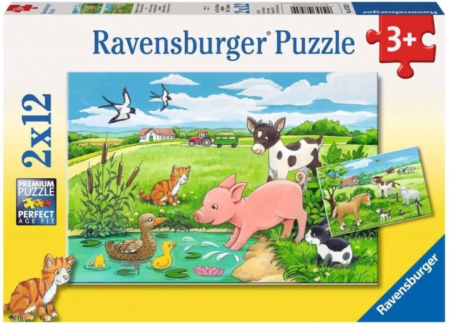 Παζλ Ravensburger Ζωάκια μωρά 2×12 κομμάτια