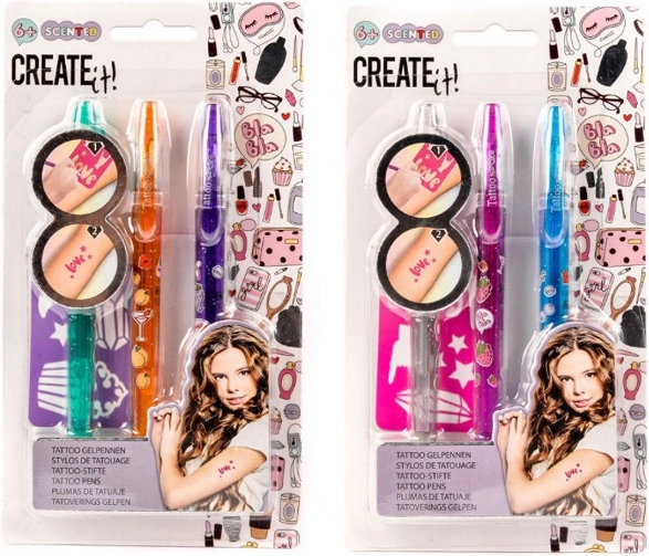 Create It! αρωματικοί μαρκαδόροι για προσωρινά τατουάζ