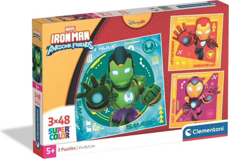 Παζλ CLEMENTONI Iron Man και οι καταπληκτικοί φίλοι 3×48 κομμάτια
