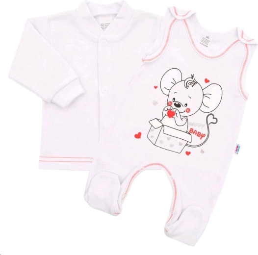 Βρεφικό σετ New Baby Mouse λευκό 86 (12–18 μηνών)