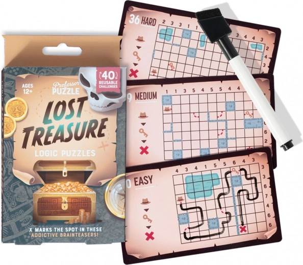 Professor Puzzle λογικό παιχνίδι Lost Treasure – σετ γρίφων για το ταξίδι