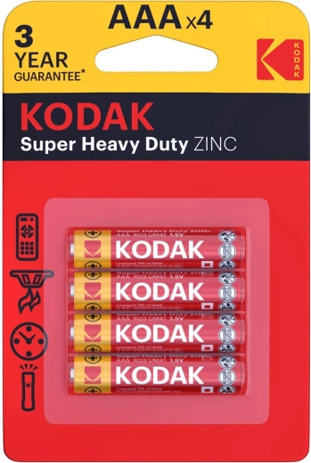 Kodak Heavy Duty μπαταρίες ψευδαργύρου AAA (μικρομπαταρία) 1,5 V – συσκευασία 4 τεμ.