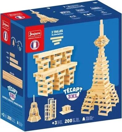 Jeujura ξύλινο σετ κατασκευών Técap 3XL (200 κομμάτια)