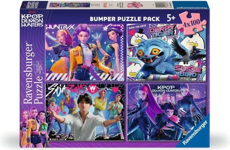 Παζλ Ravensburger K-pop: Κυνηγοί Δαιμόνων 4×100 κομμάτια