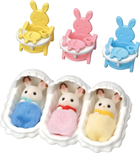 Sylvanian Families σετ φροντίδας για τρίδυμα κουνελάκια Chocolate