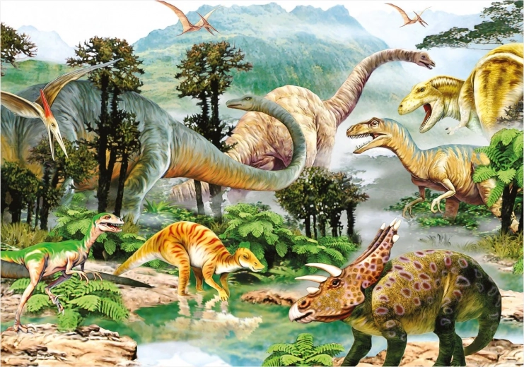 Παζλ Dino Ζωή των δεινοσαύρων 100 XL κομμάτια